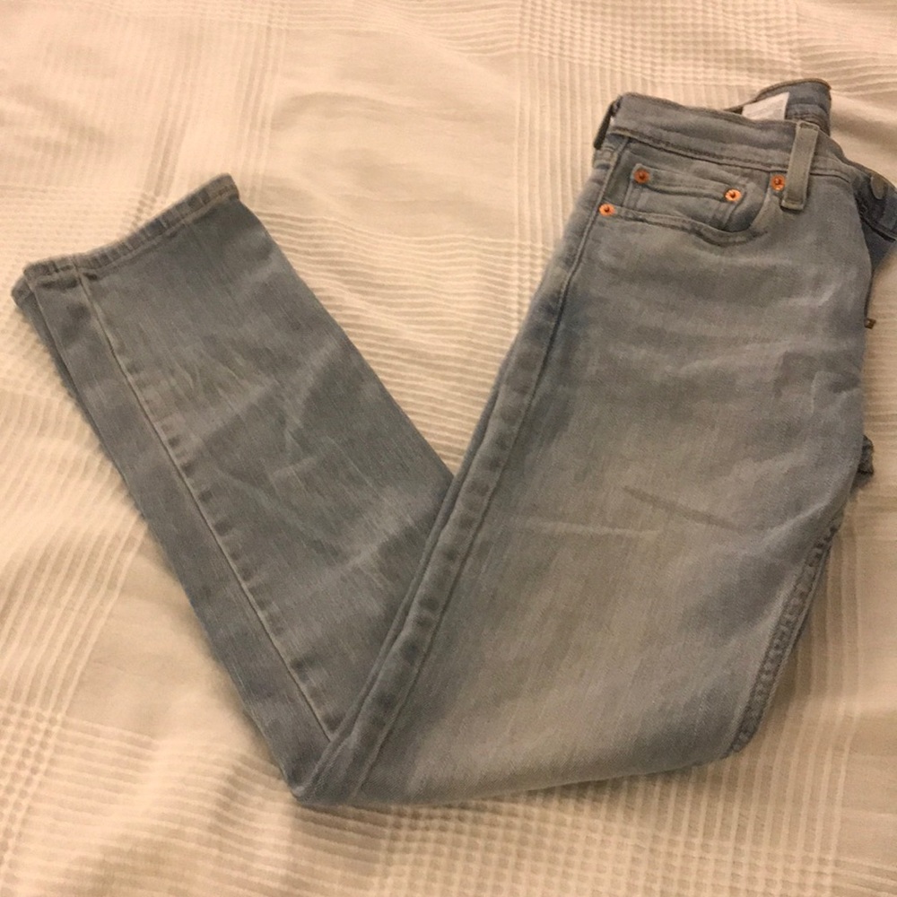 Light blue jeans.